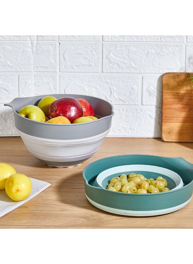 QLUX IDEAS BPA-Free Collapsible Mixer Bowl 3.25L | Foldable Space-Saving Mixing Bowl | Dishwasher & Freezer Safe | Green - Image 4